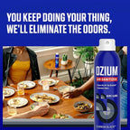 Air Sanitizer Spray - Room Odor Eliminator for Home, Car, and Office - Carbon Black - 8 oz Can - 6 Pack