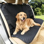 Dog Car Seat Cover, Back Seat Cover for Dogs Pet Car Seat Protector Waterproof Bench Car Seat Cover, Non-Slip Rear Seat Cover with 4 Safety Belt Openings for Safe Travel, Fits Cars Trucks SUVs