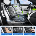 Coverado Cooling Car Seat Cover, Ventilated Seat Cushion for Summer, Cooling Car Seat Pad with Dual Powerful Turbo Fans Universal Fit for Sedan SUV Truck Van, Gray