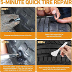 40 PCS Tire Repair Rubber Nails Kit with 2 Tubes of Black Tire Sealant Glue, 2026 New Screw in Tire Plugs Kit, Fast Self-Service Tire Repair Screws Kit for Car Motorcycle Truck Tractor Puncture Repair