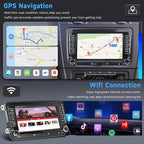 8Core 6G 128G Android Car Stereo for VW Passat Golf MK5 MK6 Jetta T5 EOS Polo Touran Seat Sharan Wireless Carplay Android Auto, 7'' Touchscreen Stereo with GPS Bluetooth WiFi FM/RDS DSP Rear Camera