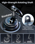 Car Phone Mount with Magnetic Clip for Magsafe & Android 360 Universal Suction Phone Mount for Dashboard Windshield Car Phone Holder for Car for iPhone 17 16 15 14 Pro Max Samsung Galaxy S25 Cell