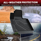 Floor Mats & Cargo Mats Fits for Hyundai Santa Fe 2020 2019 (Not fit 2019 Santa Fe XL) All Weather TPE Custom Fit Floor Liners Car Mats & Trunk Mats Accessories, Black