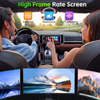 Single Din Car Stereo with Wireless Apple Carplay & Android Auto, 6.5" Full Laminated HD Touchscreen Car Radio with Bluetooth 1080P Backup Cam Navigation Mirror Link AM/FM USB & Type-C Charging EQ SWC