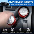 Cup Holder for Crosstrek 2024 2025 2026 Accessories Center Console Front Cup Holder Inserts TPE Durable Drink Holder Organizer for Crosstrek Black