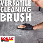 Textile & Leather Brush | Professional Interior Cleaning Brush for Fabric Upholstery Alcantara & Leather Surfaces | Durable, Ergonomic Car Detailing Tool | 416741