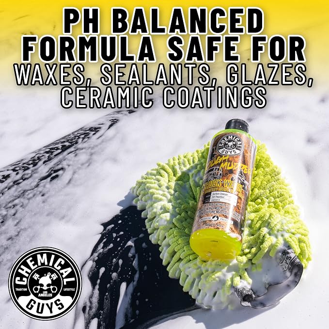 Tough Mudder Foaming Heavy Duty Car Wash Soap - Soap for Foam Cannons, Foam Guns, or Buckets - Safe for Trucks, ATVs, RVs, and Off-Road Vehicles - 128 oz Lemon Scent