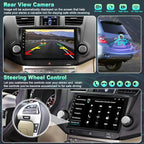 Car Radio for Toyota Highlander 2008-2013,8 Core 6GB+128GB | 10.2 Inch QLED Touch Screen, Carplay&Android Auto&Mirror Link,WiFi,GPS Navigation,Bluetooth5.0,FM&AM radio,Split Screen
