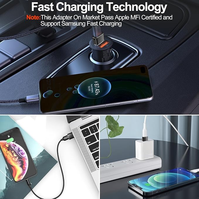𝟒𝐏𝐚𝐜𝐤 𝐔𝐩𝐠𝐫𝐚𝐝𝐞𝐝 USB to USB C Adapter,Type-C Female to A Male Charger Converter for iPhone 17 Charger,iWatch Ultra SE 9 10 11,iPhone 17 Pro Max 16 15 14,Samsung S25,AirPods,iPad,Car,Xbox