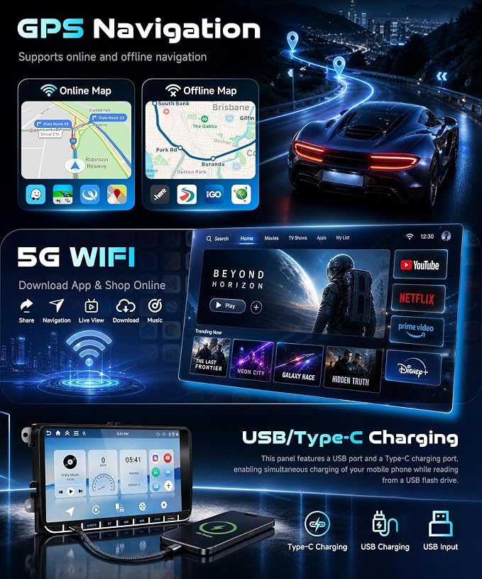 4+64G 9" Car Stereo for VW Volkswagen Seat Golf Passat Jetta Beetle Tiguan | Wireless CarPlay & Android Auto Radio with Android GPS 5G WiFi Bluetooth FM/RDS Dual USB SWC HD Backup Camera