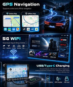 4+64G 9" Car Stereo for VW Volkswagen Seat Golf Passat Jetta Beetle Tiguan | Wireless CarPlay & Android Auto Radio with Android GPS 5G WiFi Bluetooth FM/RDS Dual USB SWC HD Backup Camera