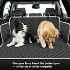 Dog Car Seat Cover for Back Seat, Non-Slip Backseat Cover for Dogs in Car, with Mesh Window Scratch Proof Waterproof Back Seat Protector for Trucks SUVs Most Cars (Black)