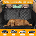 SUV Cargo Liner for Dogs, PU Leather Waterproof Pet Cargo Cover for SUVs Sedans Vans with Bumper Flap Protector, Scrachproof Non-Slip Large Size Dog Seat Mat Universal Fit