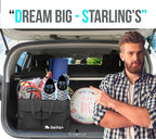 Car Trunk Organizer – Large Collapsible Storage Box with Adjustable Compartments – Heavy-Duty Cargo Organizer for SUV, Truck & Car – Non-Slip Waterproof Trunk Storage Bin for Groceries & Tools