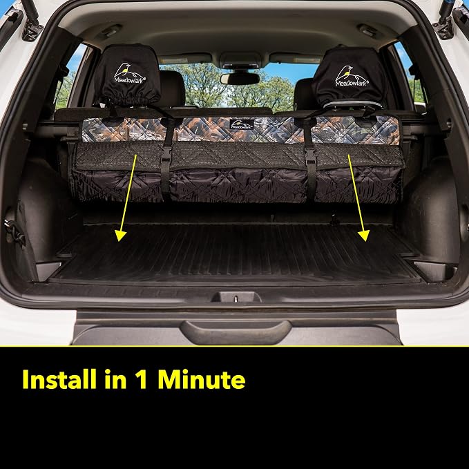 Premium SUV Cargo Liner for Dogs, Waterproof Pet Cargo Cover with Bumper Flap Protector, Durable Non-Slip, Universal Fit for SUVs, Sedans & Vans (74"" L x 41"" W) Brown