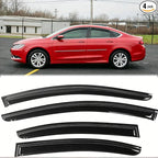 Rainproof Side Window Wind Deflectors for 2007-2010 Chrysler Sebring;2011-2014 Chrysler 200, Tape-on Sun Rain Guard Sets, Nice Looking Window Visors for Cars,Vent Deflector 94458
