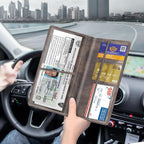 Car Registration and Insurance Card Holder, Vehicle Glove Box Card Organizer Wallet Automobile Accessories for License