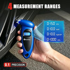 Digital Tire Pressure Gauge,Accurate Cars Air Gauge 150 PSI,Blue | 0-150PSI Calibrated,Accurate in 0.1 Increments,4 Measurement Units,Backlight LCD&Nozzle Light,for Everyday Vehicles
