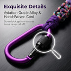 Car Seat Back Hooks 2 Pack - Heavy Duty Rope & Metal Buckle Car Hangers, No Wobble Multi-Purpose Organizer for Grocery Bags, Backpacks, Umbrellas, Trash Bags (Fit Most Vehicles) Purple