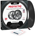 PROTECTiQ Universal Wheel Protection - Trim Easy to Apply with Automotive 3M Tape. 6 Colors - Fits Up to 24" Rims - Including Tesla - Black