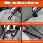 Car Cleaning Kit, Orange 17pcs Car Interior Detailing Kit with High Power Handheld Vacuum, Detailing Brush Set, Windshield Cleaner, Cleaning Gel, Complete Auto Accessories for Women Men Teens