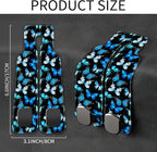 Purse Hook for Car Watercolor Blue Butterflies 1 Pack Headrest Back Seat Hook Premium Leather Double Metal Hanger Storage Pack Bag Purse Holder Car Interior Accessories