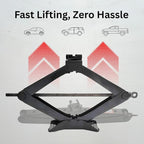 Scissor Car Lift Jack 3 Ton (6614 lbs) for Sedans, MPVs & SUVs, Compact Portable Kit Vehicle Roadside Emergency Tool Tire Change with Ratchet Wrench (3T)