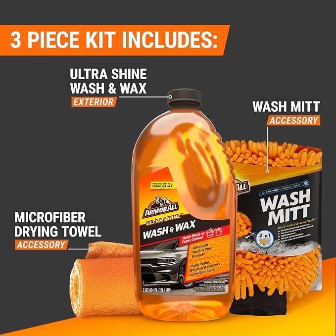 Cleaning Kit, Car Wash Soap, Wash Mitt & Microfiber Towel | Cleaning Kit, Car Wash Soap, Wash Mitt & Microfiber Towel
