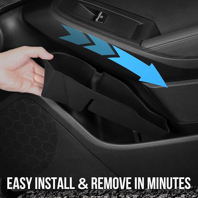 Car Door Storage Box for 2023-2026 Subaru Crosstrek Accessories, Front & Rear Door Side Pocket Organizer with Car Cup Holder Insert, Non-Slip Waterproof Door Slot Protective Pad, 4 Pack