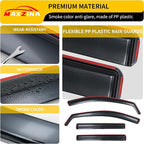Visor Rain Guards Compatible with 2025 2026 Chevrolet Equinox (Not for EV) Front and Rear in-Channel Window Visors Wind Deflectors Weather Shield for Chevy Equinox 4PCS Accessories