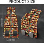 Car Headrest Purse Hanger Vintage Library Book Shelf 1 Pack Bag Purse Holder for Car Premium Leather Double Metal Hook for Handbags, Grocery Bags and Phones