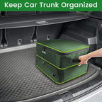 2 Layer Golf Trunk Organizer, Golf Gifts for Men with Separate Ventilated Compartment for 2 Pair Shoes, Waterproof Car Trunk Locker for Balls, Tees, Clothes, Gloves, Gifts for Golfers