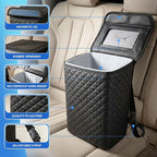 Car Trash Can with Lid, Leather Garbage Can, Leakproof and Removable Interior Liner, Multipurpose Hanging Garbage Bin with Quick Access Magnetic Opening, Trash Bin for Car (2 Gallon/7.5L)
