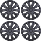 4-Pack 13 Inches Wheel Rim Cover Hubcaps,Redesign Fashion Style Replacement Hubcaps,Car Truck SUV Hub Accessories, Matte Black