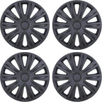 4-Pack 14 Inches Wheel Rim Cover Hubcaps,Redesign Fashion Style Replacement Hubcaps,Car Truck SUV Hub Accessories, Matte Black