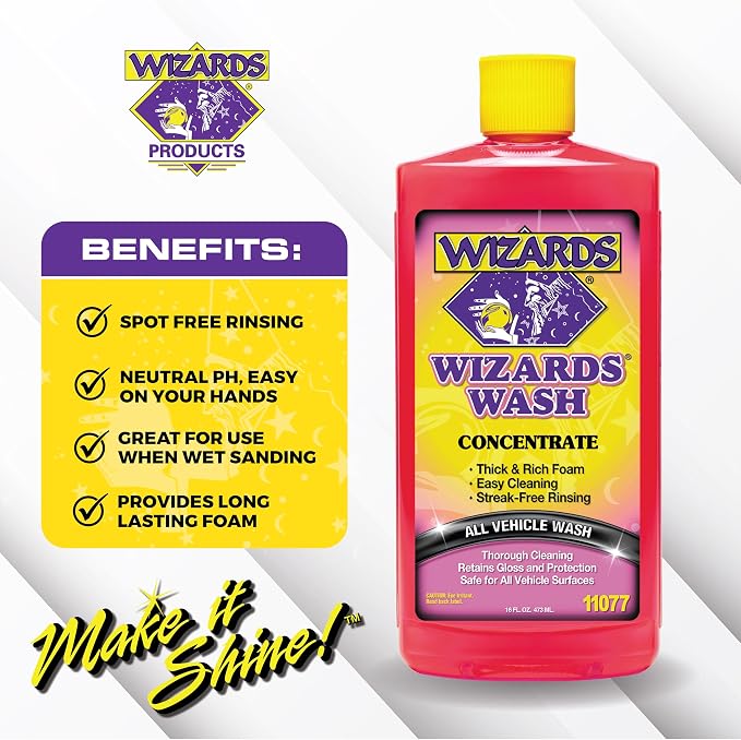 Car Wash - Super Concentrated Car Wash Soap - No Salt Biodegradable Car Wash Soap With Thick Foam - Exterior Care Products For Marine Use - Foam Cannon Soap For Car Washing Supplies - 16 oz