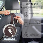 Car Seat Headrest Hooks for Purses & Shopping Bags, 2 Pack Suede Car Purse Hook, Double Hooks Secure Bags While Driving, Elegant & Durable, Simple to Install, Fits Handbags, Grocery Bags, Bottles.