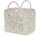 Floral Fabric Storage Basket Car Interior Storage Basket Underwear Sundries Laundry Baskets Supplies Home Organizer Bag (style 1)