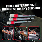 All in the Details Interior Detailing Brush Set - 3-Piece Soft & Durable Car Detailing Brushes for Vents, Consoles, Buttons, Trim & Hard-to-Reach Areas in Cars, Trucks, SUVs & RVs