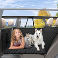 Dog Truck Seat Cover for Back Seat, Hard Bottom Pet Hammock for Car, Bed Extender for 2-4 Large Dogs, Waterproof Seat Protector, Universal XL Size Fits for Crew Cab Truck, SUV, Black