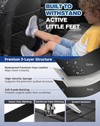 Seat Back Protectors for Kids, Car Kick Mats for Front Seats (Gray) | With Large Pocket Organizer, Waterproof, Protects Against Dirt, Scuffs & Scratches, Fits Most Vehicles, 2PCS
