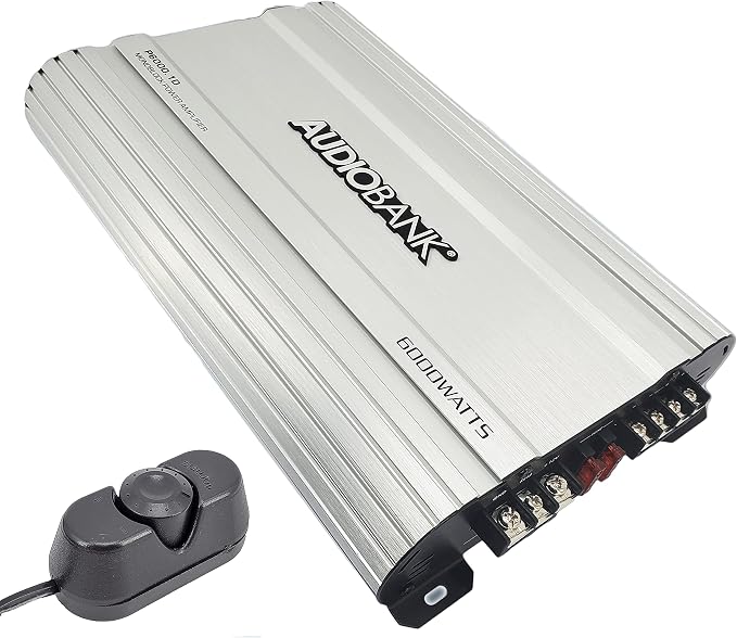 P6001-G2 Monoblock 6000 WATTS Amp Class D 1 OHM Car Audio Stereo Amplifier with Remote Turn On/Off Circuit/Heavy-Duty Aluminium Alloy Heatsink Power and Protection Indicator - 2nd Gen