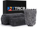 2 Pack Car Drying Towel, 1300 GSM Microfiber Towels for Cars (36" x 24" & 16" x 16"), Car Wash Mitt, Ultra-Absorbent, Streak Free, Car Wash Kit, Car Cleaning Detailing Supplies for SUVs, Trucks