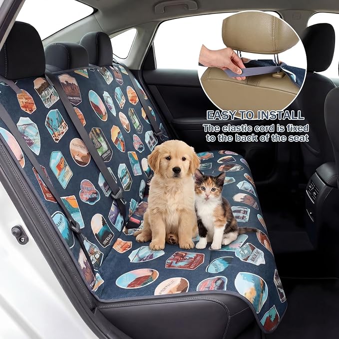 Back Seat Towel Cover for Car Athletic Running Towel Microfiber Bench Seat Cover for Pets Post Workout Sweat Washable Non Slip Automotive Backseat Protector for Outdoor Sport Camping Mat