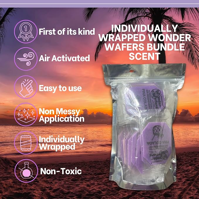 Wonder Wafers 75 Count Air Fresheners Individually Wrapped, Pina Colada Fragrance