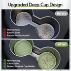 Car Cup Coaster Universal Automotive Waterproof Non-Slip Cup Holders Sift-Proof Spill Holder Car Interior Accessories 4 Pack Tea Green