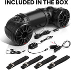 ATV85B ATV Speaker System - 8 Inch Speakers, 1.5 Inch Tweeters, Full Range Audio, Built-in Amplifier, Bluetooth Remote