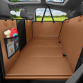 PU Leather Back Seat Extender for Dogs, 2026 Upgraded Hard Bottom Dog Car Seat Cover for Back Seat Holds 500 LBS, Waterproof Dog Car Hammock Anti-Scratch Pet Seat Protector for Car and SUV