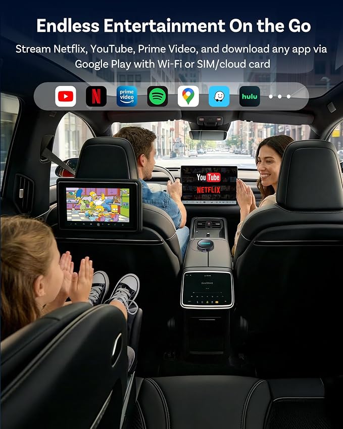 OTTOCAST P3 Pro AI Box – Wireless CarPlay & Android Auto Adapter, Android 13 with OttoDrive 3.0, HDMI Output, 8GB RAM + 128GB Storage, Cloud SIM, Supports YouTube, Netflix & TikTok Streaming