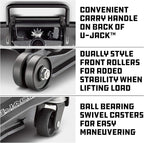 Powerbuilt 2 Ton U-Jack Garage Jack, 3000 LBS Loading Capacity, Lift Range: 4-1/2-Inch to 18-3/4-Inch, Unique Saddle for sliding jackstand into - 620516